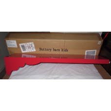 *VHTF* Pottery Barn Kids CANDY GLOSSY LACQUERED WALL SHELF 3&apos;, RED, NEW IN BOX   112607176834